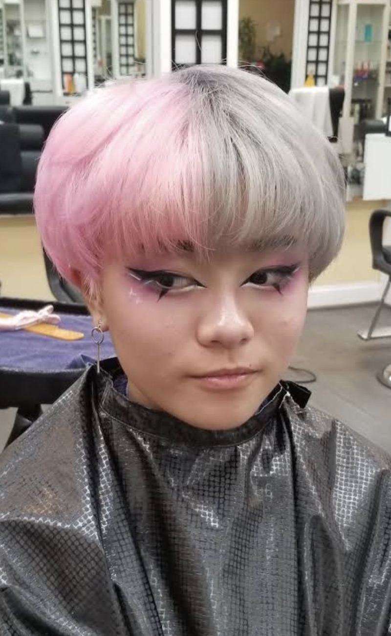 Creative pink and silver color