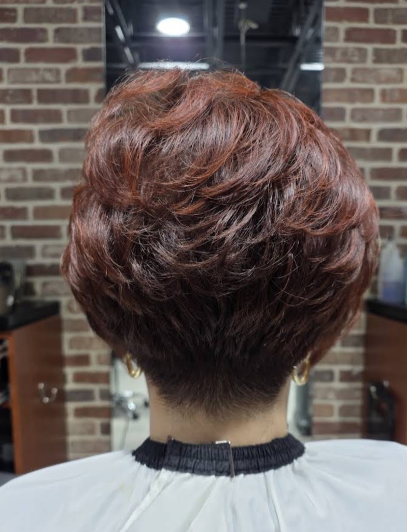 Hair coloring result